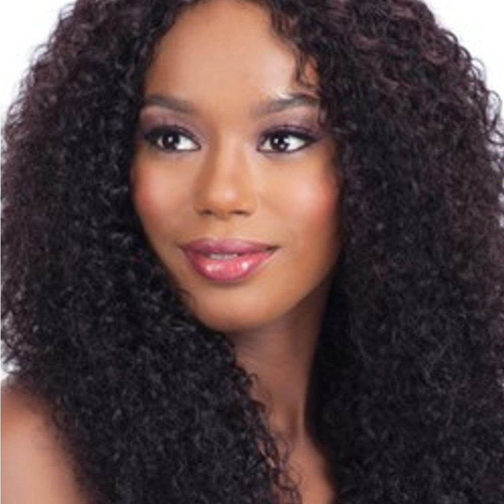 Black Voluminous bohemian wet & wavy Texture lace wig 100% human hair - Picture 5 of 5